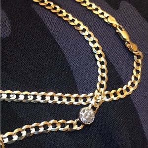 POP UP SALE LIMITED TIME ONLY Gold and diamond solitaire chain